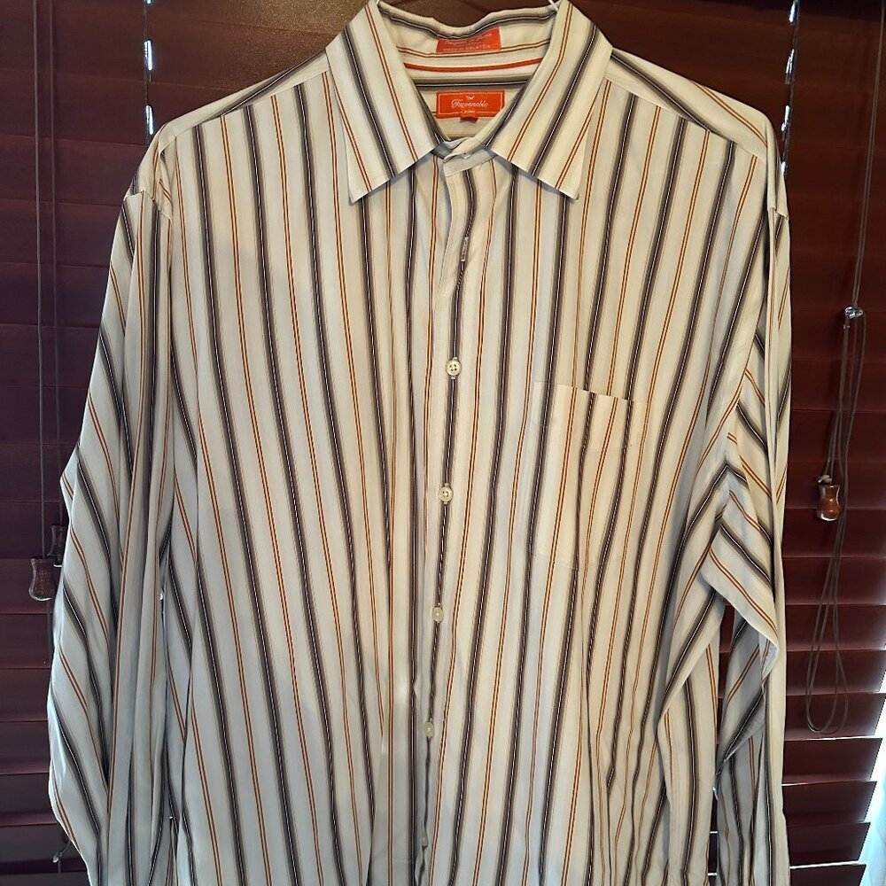 Mens Faconnable long sleeve dress shirt XL